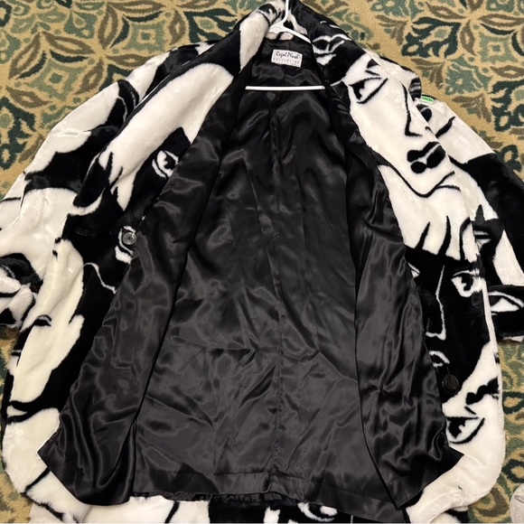 Vintage 80’s NEW WITH TAGS Royal Plush by Donnybrook Faux Fur Faces Coat L - Picture 6 of 6